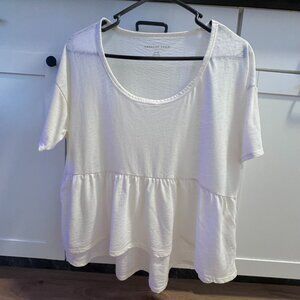AE Light Cream/Yellow Flowy Top, Small (Free Shipping)